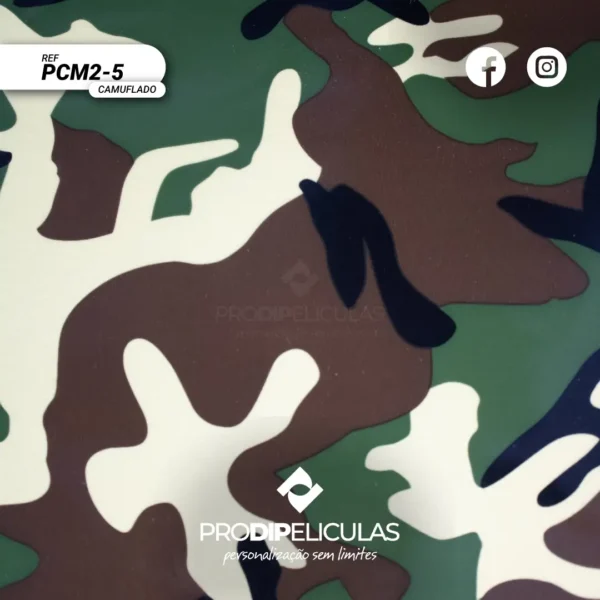 Referência de peça de amostra de cor PCM2-5 Camuflado