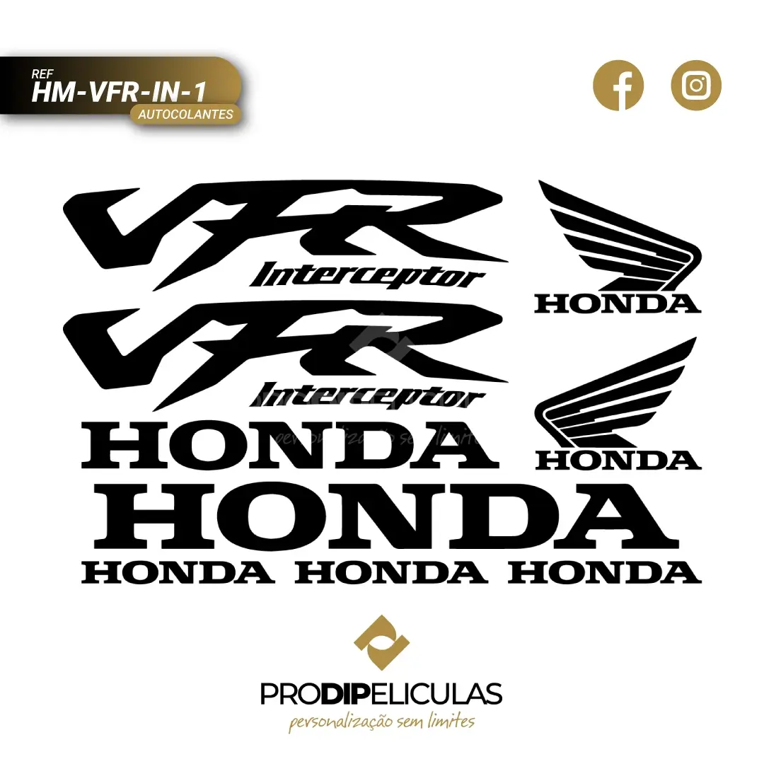 Autocolantes Honda VFR Interceptor REF: HM-VFR-IN-1