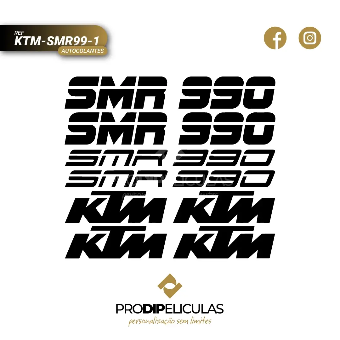 Autocolantes KTM SMR 990 REF: KTM-SMR99-1
