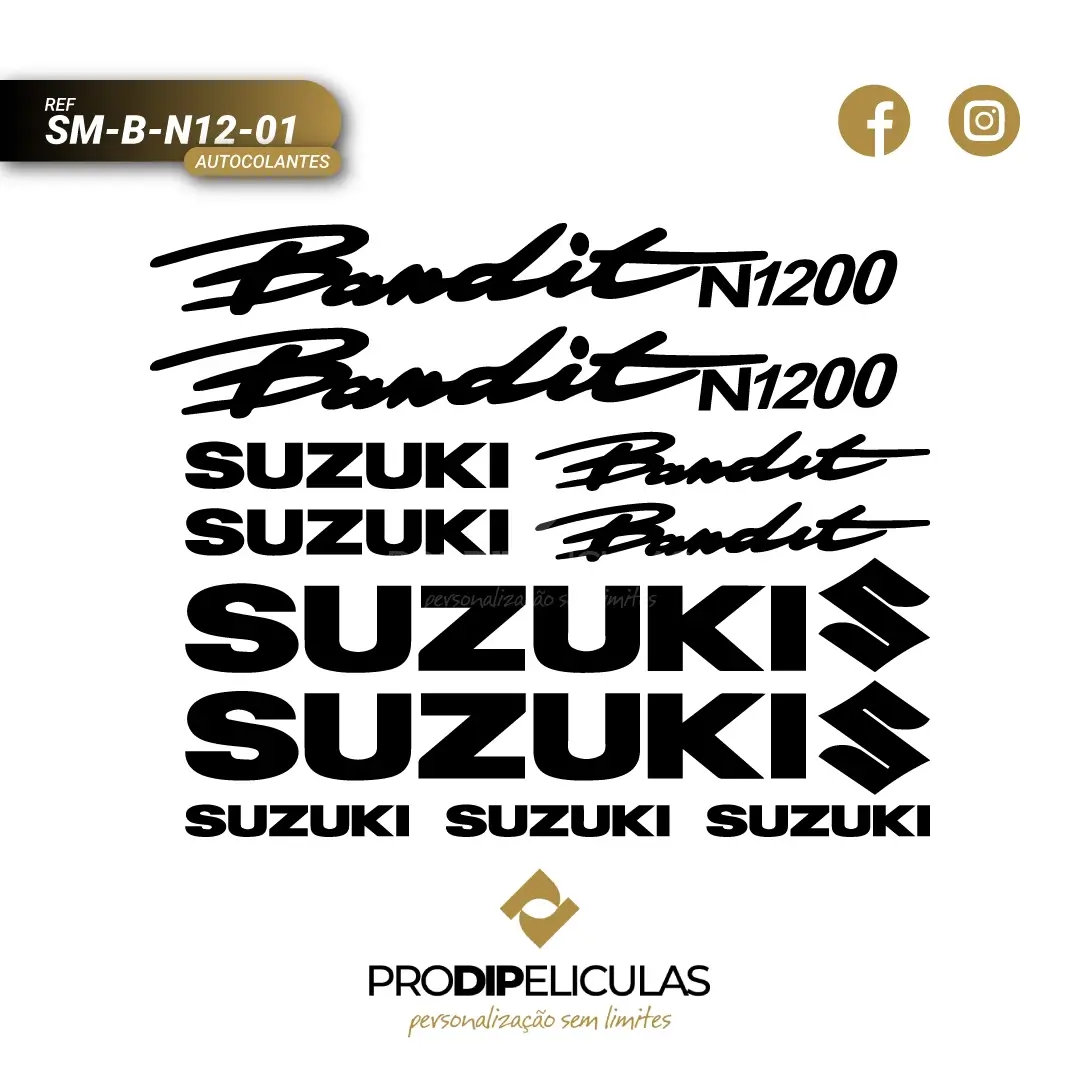 Autocolantes Suzuki Bandit N1200 REF: SM-B-N12-01