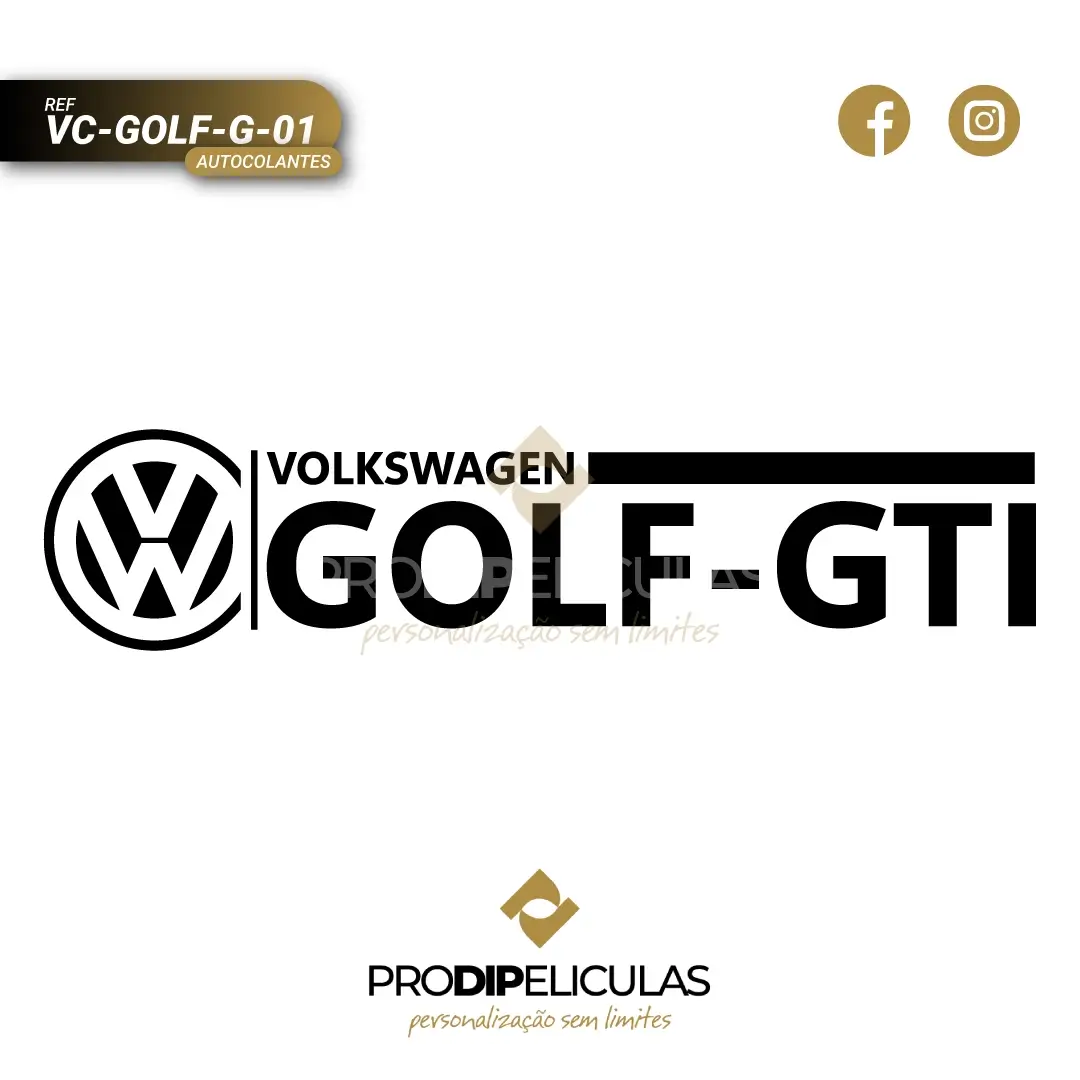 Autocolantes Volkswagen GOLF GTI REF: VC-GOLF-G-01