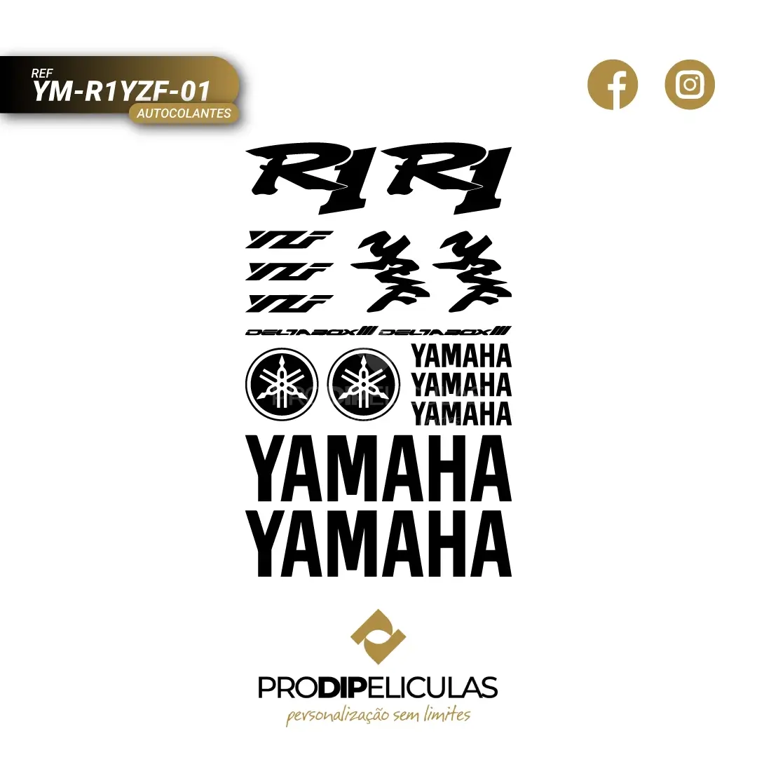 Autocolantes Yamaha R1 YZF REF: YM-R1YZF-01