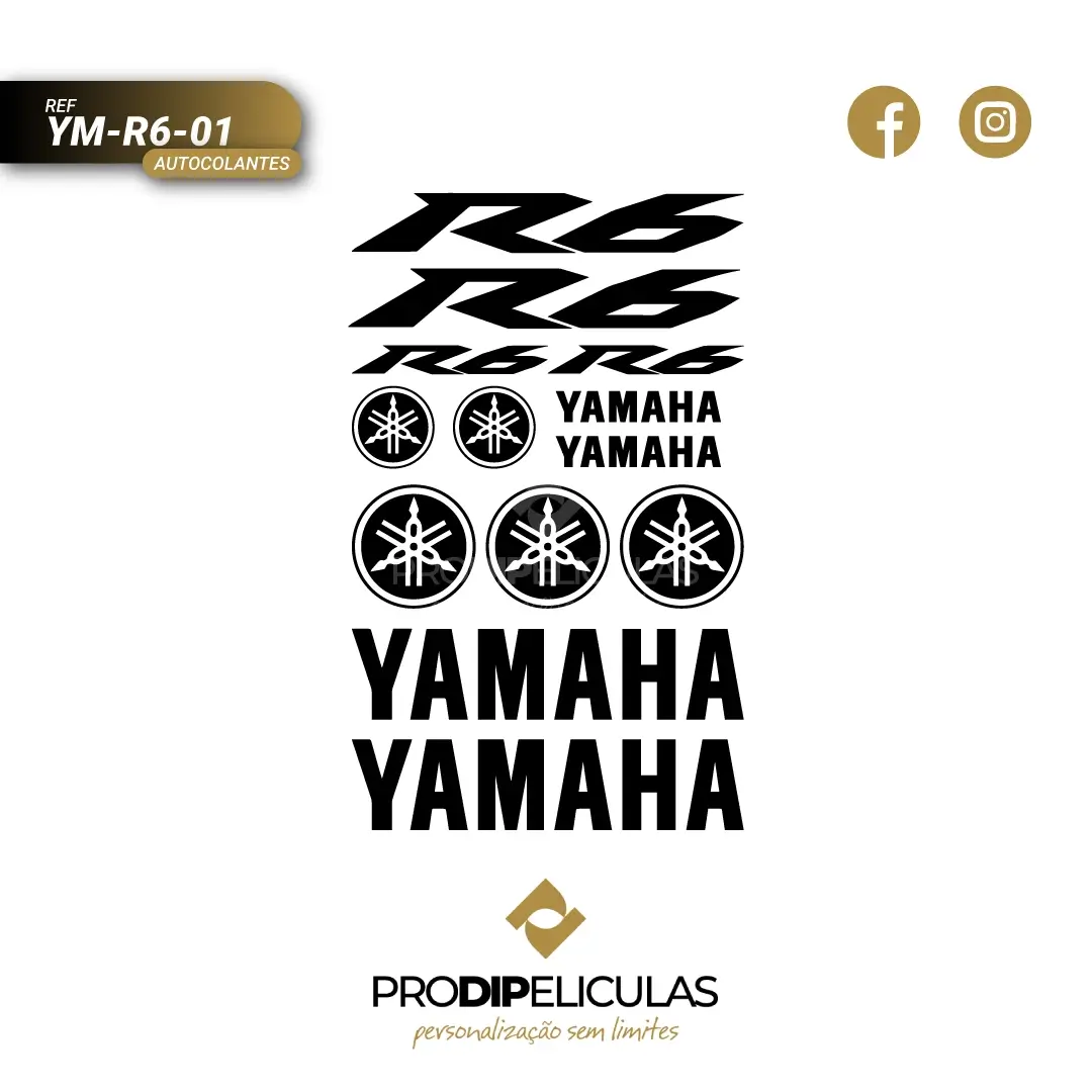 Autocolantes Yamaha R6 REF: YM-R6-01