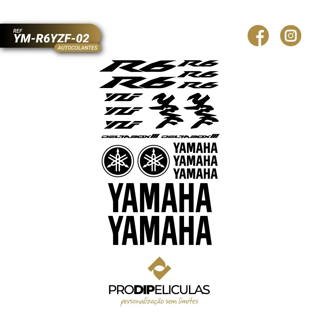 Autocolantes Yamaha R6 YZF REF: YM-R6YZF-02